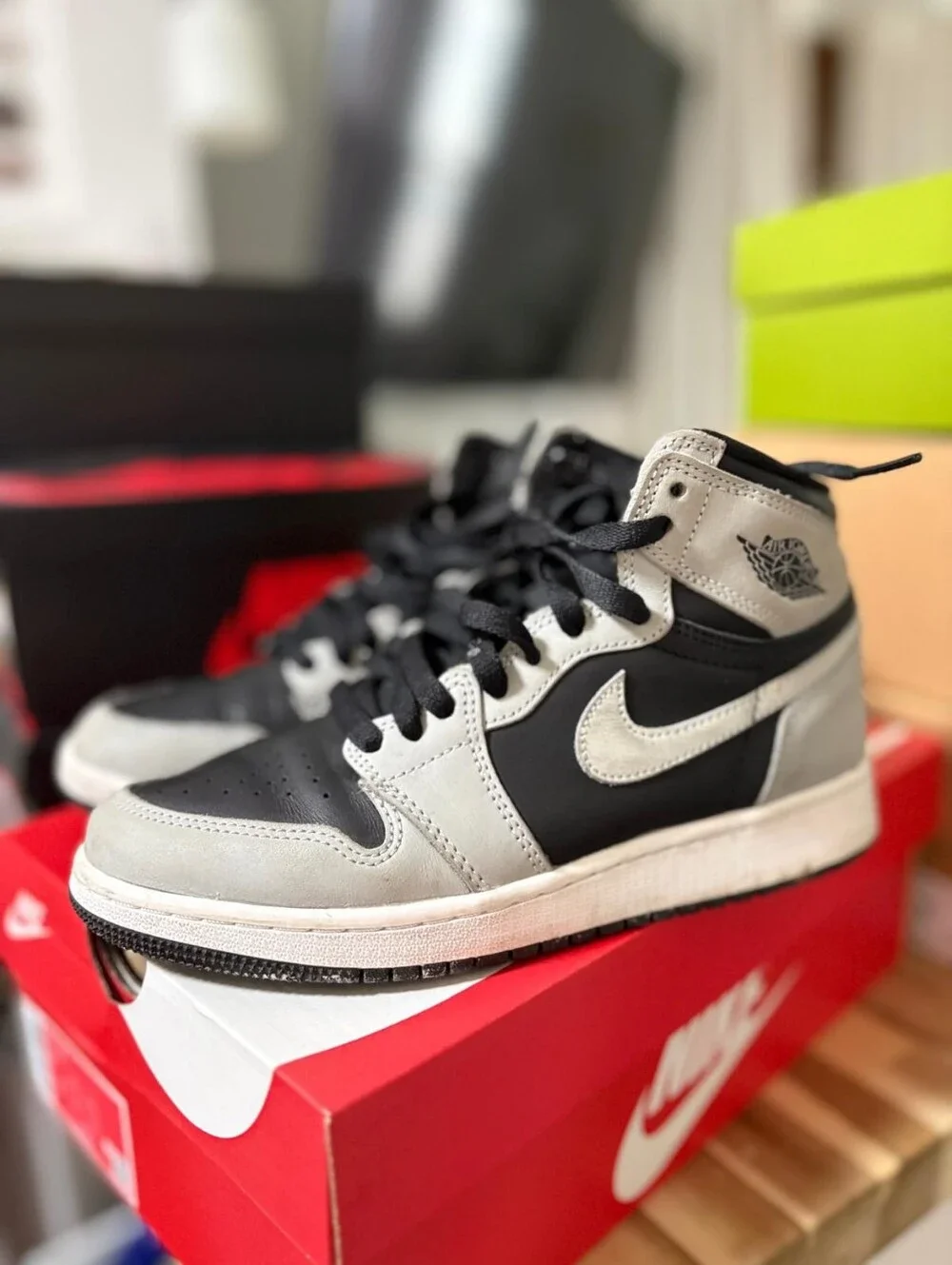 Nike Jordan Women’s Black White & Light Gray High-Top Sneakers